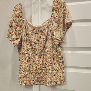 No Boundaries Multicolor Floral Blouse